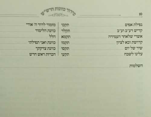 סידור כוונות הרש