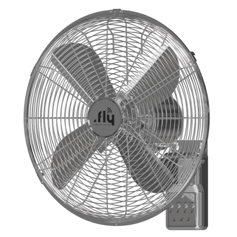 מאוורר קיר RETRO כרום 16″ – עם שלט FlyFans