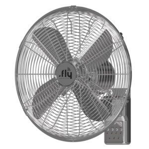 מאוורר קיר RETRO כרום 16″ – עם שלט FlyFans