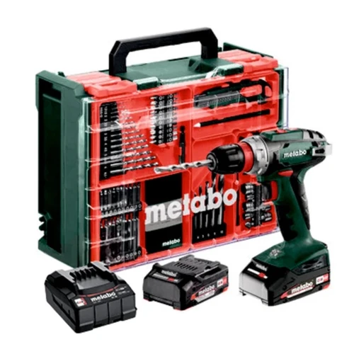 מברגה/מקדחה (קומפלט+אביזרים) METABO BS 18 BL Q