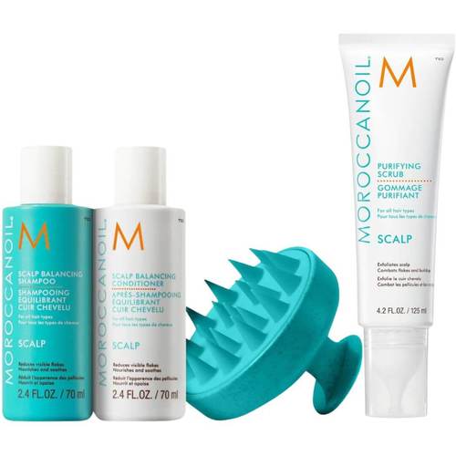 מארז התנסות לטיפוח הקרקפת MOROCCANOIL SCALP שמן מרוקאי + פילינג לטיהור הקרקפת שמן מרוקאי 125 מ