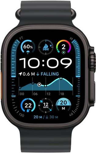 רצועת Ocean Band לשעון Apple Watch 42 /44/45/49mm צבע Black - Black Titanium Finish - מידה One Size