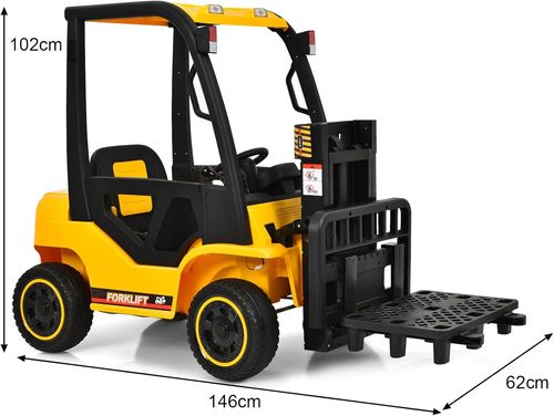 מלגזה חשמלית 12V לילדים עם שלט רחוק