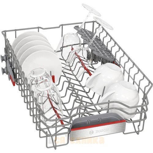 מדיח כלים צר אינטגרלי מלא Bosch  דגם SPV6YMX08E  כולל ייבוש במינרל Zeolite + הקרנת שעון על הרצפה. דגם חדש 2025