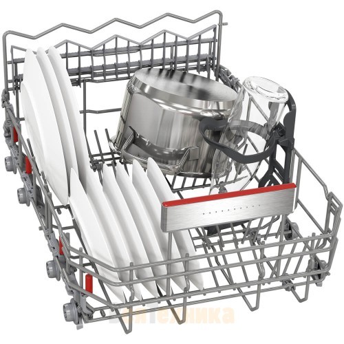 מדיח כלים צר אינטגרלי מלא Bosch  דגם SPV6YMX08E  כולל ייבוש במינרל Zeolite + הקרנת שעון על הרצפה. דגם חדש 2025