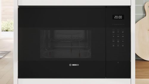 מיקרוגל בנוי bosch BEL554MB0 בוש שחור נפח ענק 25 ליטר כולל גריל