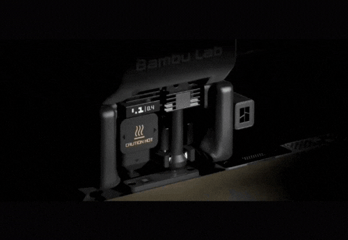ראש ההדפסה של מדפסת Bambu Lab H2C Combo AMS 2 Pro