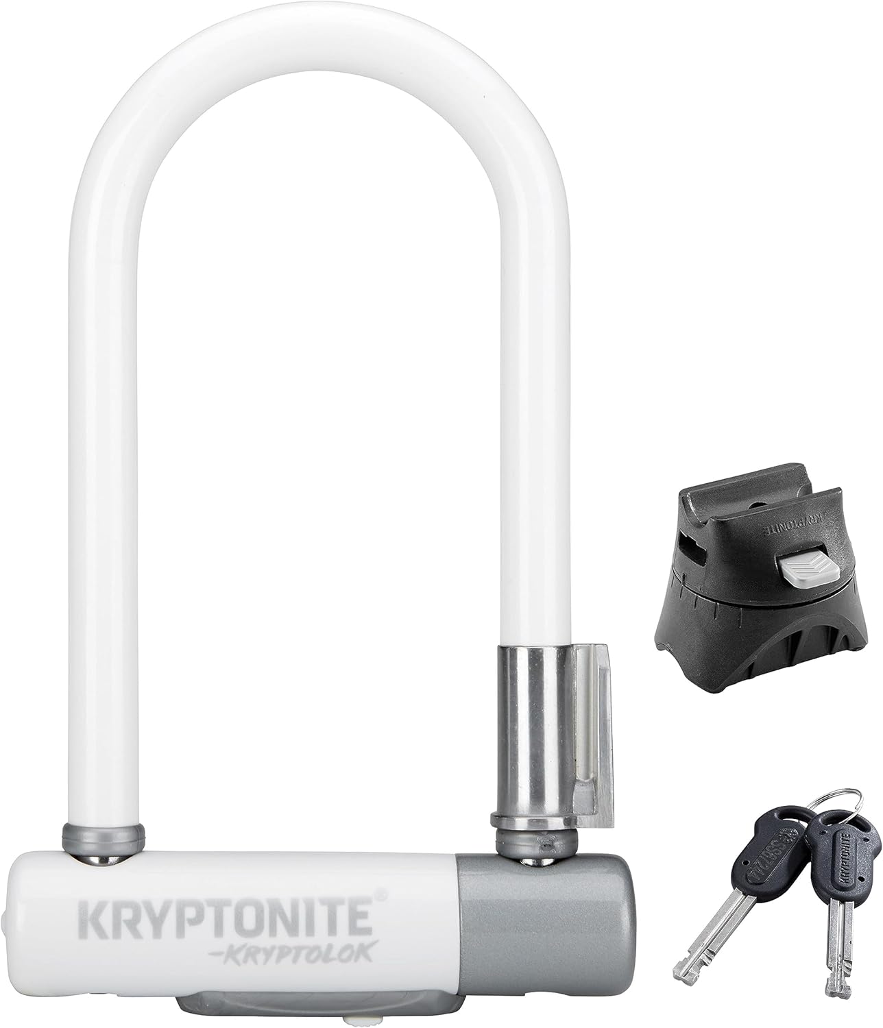 מנעול פרסה לאופניים Kryptonite Kryptolok Mini 7 לאופניים וקורקינטים - לבן