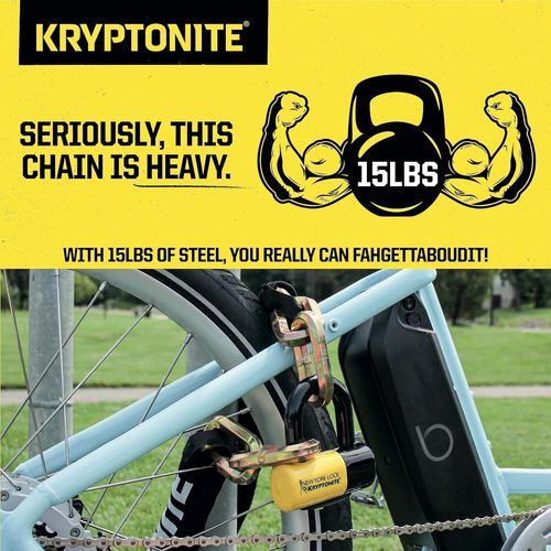 מנעול קריפטונייט שרשרת Kryptonite New York Fahgettaboudit 1415 דירוג 10/10