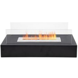 קערית אש שולחנית אתנול מלבנית עשויה זכוכית S.PATIO 35x18x14