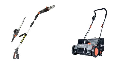  סט 3 כלים נטענים  שואב מסרק לדשא סינטטי  40V להברשה וניקוי הדשא + סט גוזם + מסור שרשרת נטענים גובה  102910-001.3 HUNTER 