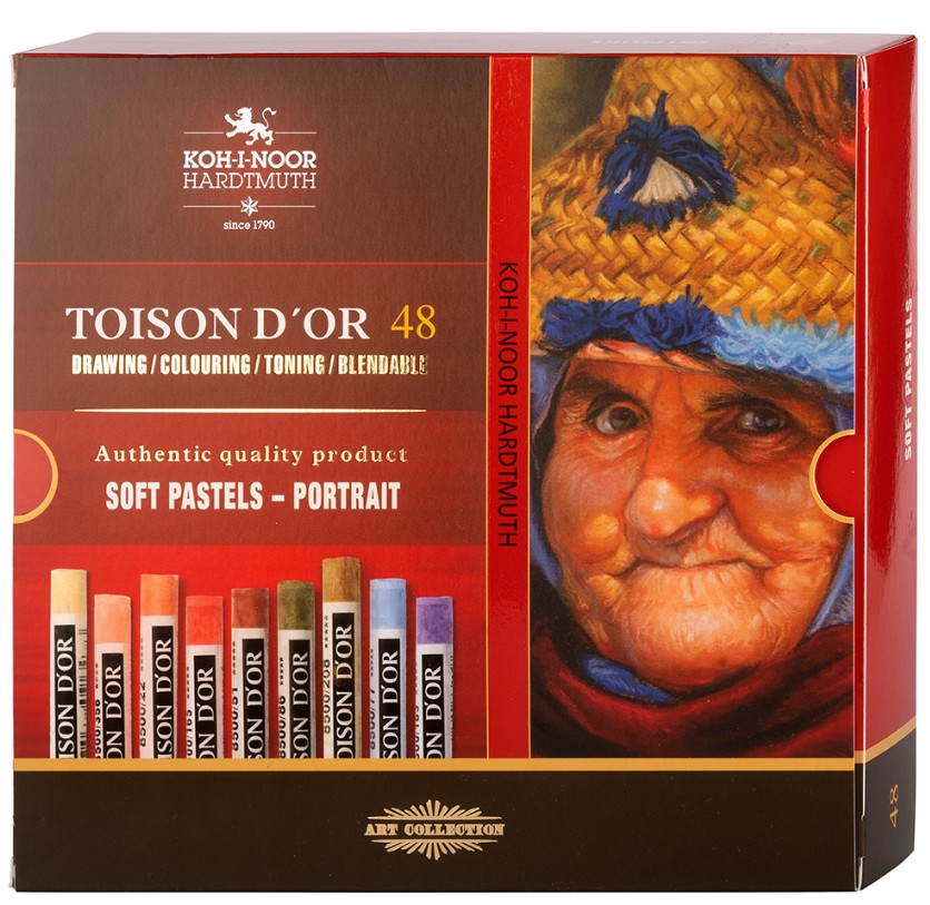 סט פסטל רך, 48 יח, עגול TOISON D