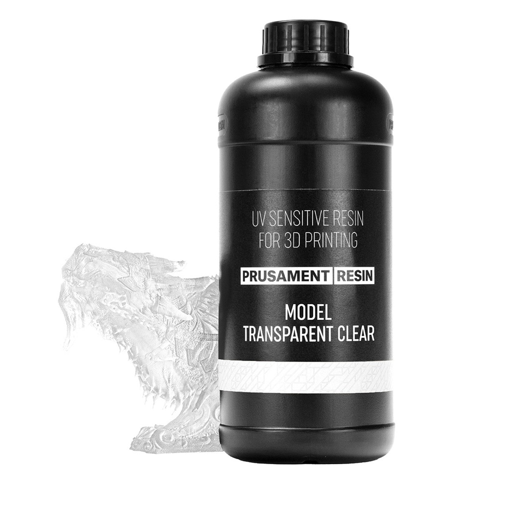 רזין שקוף 1 ק"ג - Prusament Resin Model Transparent Clear