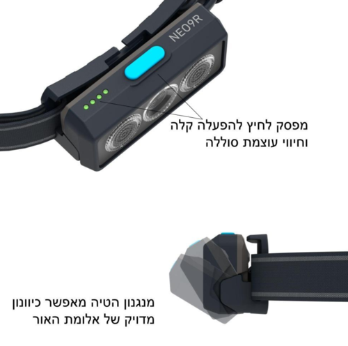 פנס ראש לריצה לד לנסר NEO9R