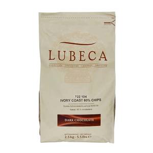 5 ק״ג שוקולד צ׳יפס מריר 60% LUBECA במשקל בכשרות מהדרין