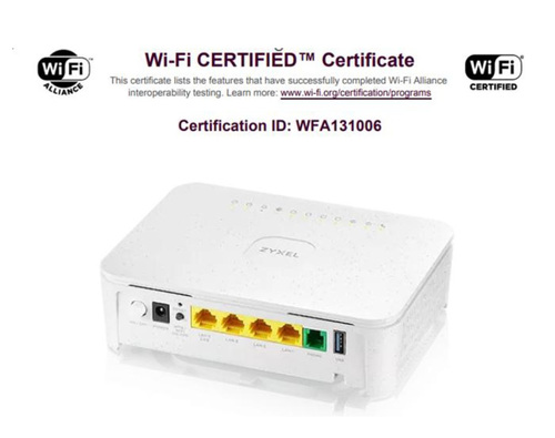 נתב סיבים אלחוטי Wi-Fi 6 מאושר בזק במהירות Zyxel PX5301-T0- 2.5GbE 