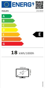 מסך 23.6 לבן PH IPS+HDMI+VGA 241V8AW יבואן רשמי! Philips
