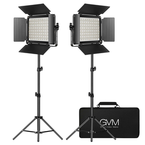 קיט 2 פנסי לד צבעוני RGB לאולפן GVM-1000D