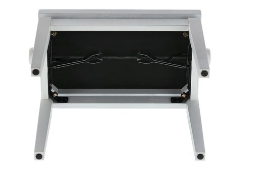 כסא פסנתר מתכוונן BENCH DELUXE בצבע לבן מט עם טופ שחור 130020 מבית GEWA (Germany)
