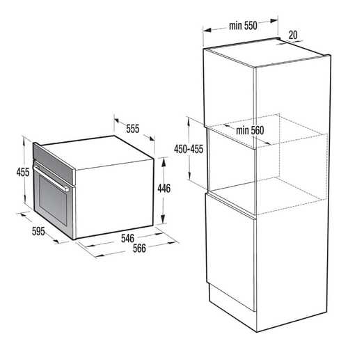 תנור בנוי משולב מיקרו Gorenje BCM4547A10BG שחור