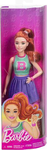 בובת ברבי פשניסטה בשמלת מיני ורודה מנצנצת עם פתח לב