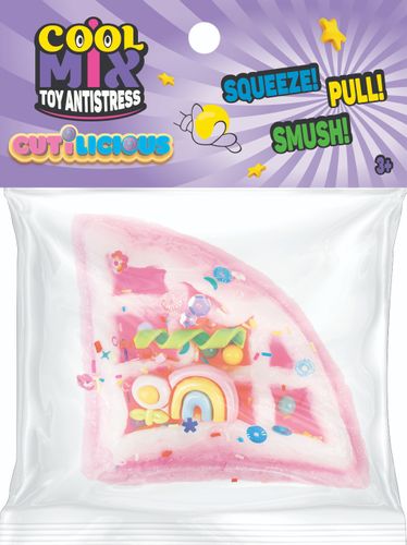 משחק אנטי-סטרס סקוושי לחיץ וגמיש בעיצוב וופל בלגי צבעוני (מגוון צבעים)