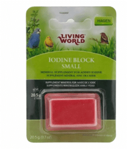 בלוק יוד גדול לציפורים Hagen Living World – תוסף מינרלים עם יוד לציפורי מחמד
