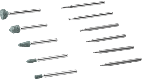 ערכת אביזרי חריטה וגילוף מיקרו Dremel 729-01 - תיק אחסון שקוף עם 11 אביזרים מקצועיים לחריטה וגילוף דיוק מקסימלי