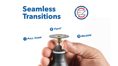 ערכת אביזרי חיתוך Dremel EZ752-WM - מנדרל EZ Lock ו-3 דיסקי חיתוך מחוזקים בפיברגלס לחיתוך מתכות ועץ