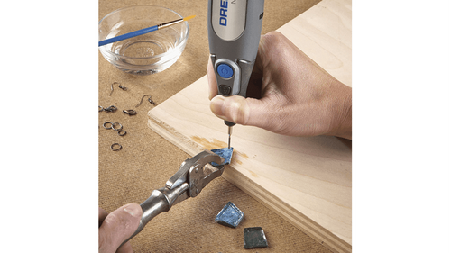 ערכת אביזרים מיקרו Dremel 736-01 לזכוכית ואבן - 8 חלקים כוללת נקודות גלגל יהלום ואבן השחזה עם מארז אחסון קומפקטי