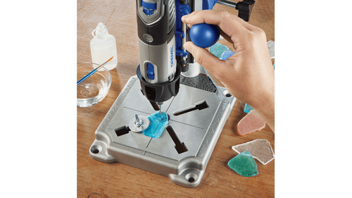 תחנת עבודה Dremel 220-01 WorkStation - מקדחה רב-תכליתית 3 ב-1 עם מעמד טלסקופי ובסיס מתכת יציב לפרויקטים מדויקים