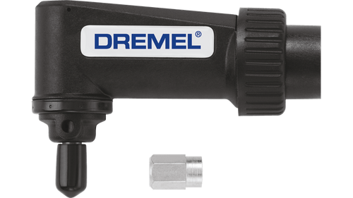 אביזר זווית ישרה Dremel 575 - מבט כללי על האביזר הקומפקטי עם ראש זווית 90 מעלות למכשירי רוטרי Dremel