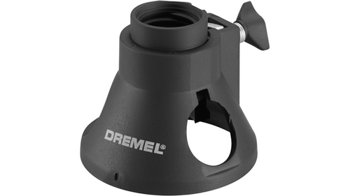 ערכת חיתוך רב תכליתית Dremel 565 - מדריך חיתוך עם חלון תצפית גדול ומנגנון התאמת עומק למגוון חומרים