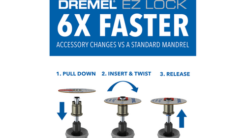 מכסה אף Dremel EZ495 EZ Twist עם מפתח משולב - פתרון חכם להחלפת אביזרים מהירה בכלי Dremel עם ציפוי רך לאחיזה נוחה