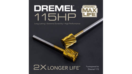ביט חריטה Dremel Max Life 115HP דגם 26150115HA - ביט גליל בציפוי טיטניום נטריד לחריטה מקצועית בחבילת דו יחידות