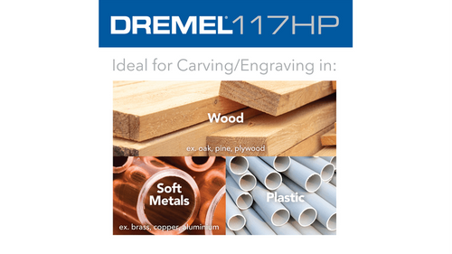 ביט חריטה כדורי Dremel Max Life 117HP 6.4mm - ציפוי טיטניום ניטריד לעמידות מקסימלית ועבודות חריטה מדויקות
