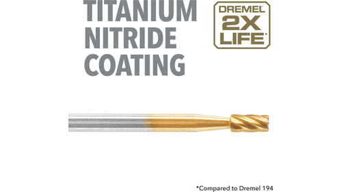 ביט חריטה Dremel Max Life 194HP 26150194HA - ביט בעל ציפוי טיטניום נייטרייד לחריטה מדויקת וחיתוך עמוק בחומרים מגוונים