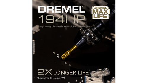 ביט חריטה Dremel Max Life 194HP 26150194HA - ביט בעל ציפוי טיטניום נייטרייד לחריטה מדויקת וחיתוך עמוק בחומרים מגוונים