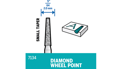 ביט חריטה יהלום Dremel 7134 - ביט מצופה יהלום לעבודות דיוק וחריטה על חומרים קשים