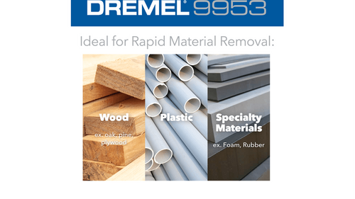 ביט חיתוך כוח מקסימלי Dremel 9953 MAX Power Carving Bit - עיצוב להבה בנירוסטה מוקשחת לגילוף מהיר ויעיל בעץ ופלסטיק