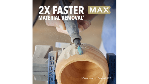 ביט חיתוך כדורי Dremel 9954 MAX Power - מבט על רקע לבן המציג את העיצוב הכדורי הייחודי והשיניים המוקשחות לגילוף מקצועי