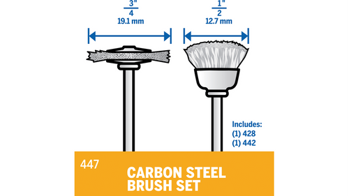 מברשות פחמן פלדה Dremel דגם 447 מק
