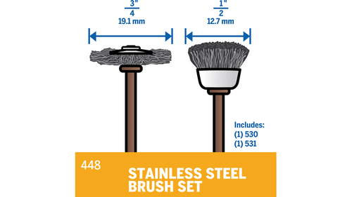 מברשות נירוסטה Dremel 448 מק