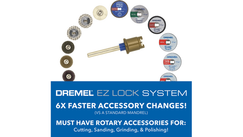 מנדרל Dremel EZ402 EZ Lock - מערכת פטנט להחלפה מהירה של אביזרים לכלים רוטריים