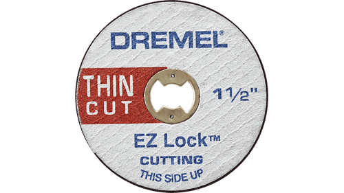 דיסקיות חיתוך דקות Dremel EZ409 EZ Lock - ערכת 5 דיסקיות מחוזקות בסיבי זכוכית לחיתוך מתכות ועץ עם מערכת החלפה מהירה
