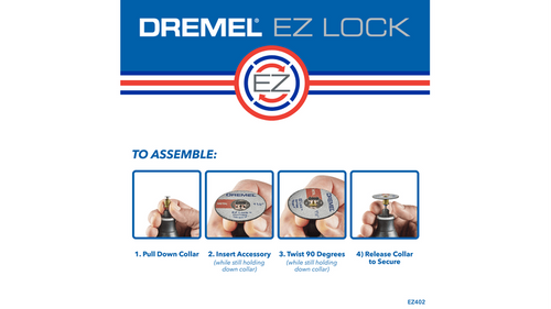 דיסקיות חיתוך Dremel EZ456 EZ Lock מחוזקות פיברגלס - 5 יחידות באריזה לחיתוך מתכות ועץ