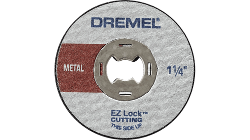 דיסק חיתוך מתכת Dremel EZ426CU EZ Lock קוטר 1.25 אינץ' - חבילת 3 יחידות מחוזקות פיברגלס לחיתוך מתכת ופלדה מחוסמת