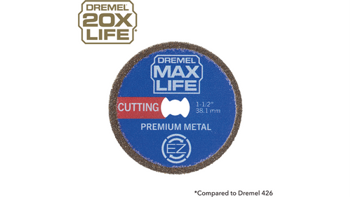 דיסק חיתוך מתכת פרימיום Dremel EZ506HP - דיסק חיתוך 1.5 אינץ' עם ציפוי CBN למתכות קשות ומערכת EZ Lock מהירה