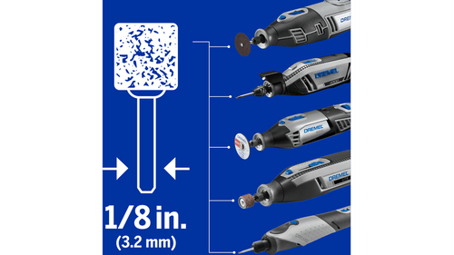 ערכת אביזרים מיקרו Dremel 730-01 52 חלקים - תיבת אחסון שקופה עם מגש נשלף ומגוון אביזרים לחיתוך, שיוף וליטוש