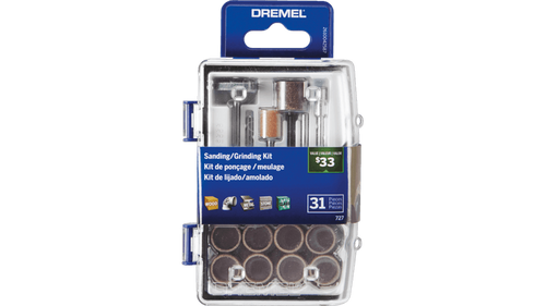 ערכת אביזרי שיוף וליטוש Dremel 727-01 - תיק אחסון שקוף עם 31 אביזרים מקצועיים לעבודות שיוף וליטוש מדויקות